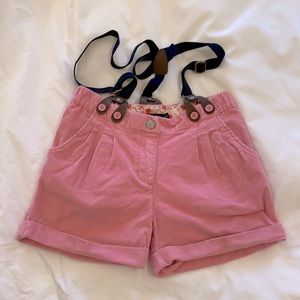 Mini Boden suspender shorts, size 12, EUC